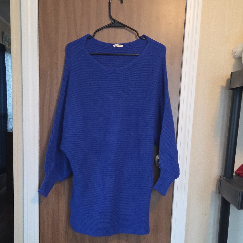 JODIFL Royal Blue V-Neck Sweater